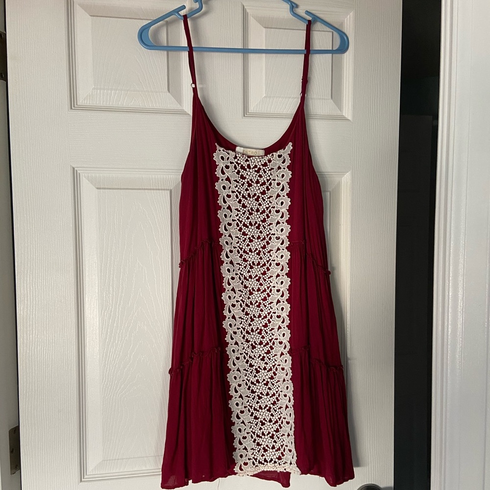 Maroon tunic dress